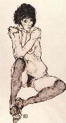 Egon Schiele, Sitzender weiblicher Akt,